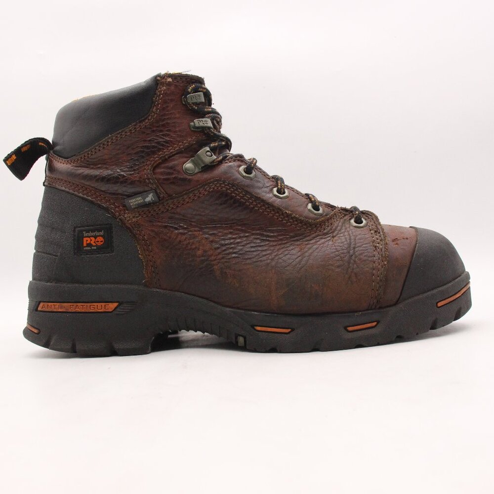 Timberland Pro Endurance 6" Steel Toe Boot Brown Mens Size 10.5 W Boots 52562
